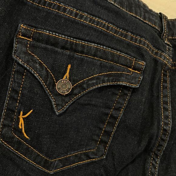 ~ KUT From The Kloth 14 Jeans, Bardot Skinny Boyfriend, Dark Blue, Stretch - Picture 1 of 13